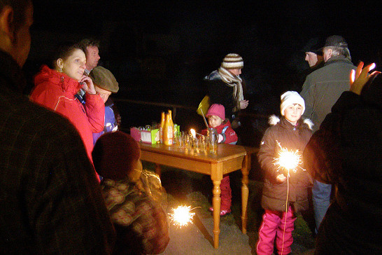 Silvestrovský ohňostroj v Poli 2013